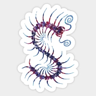 Bright Galaxy Centipede Sticker